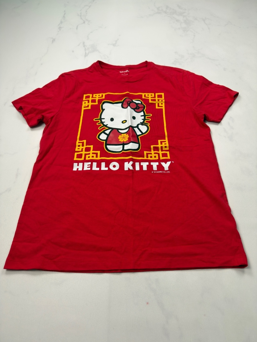Old Navy Hello Kitty Graphic Tee Red 2000s Retro - Womens S